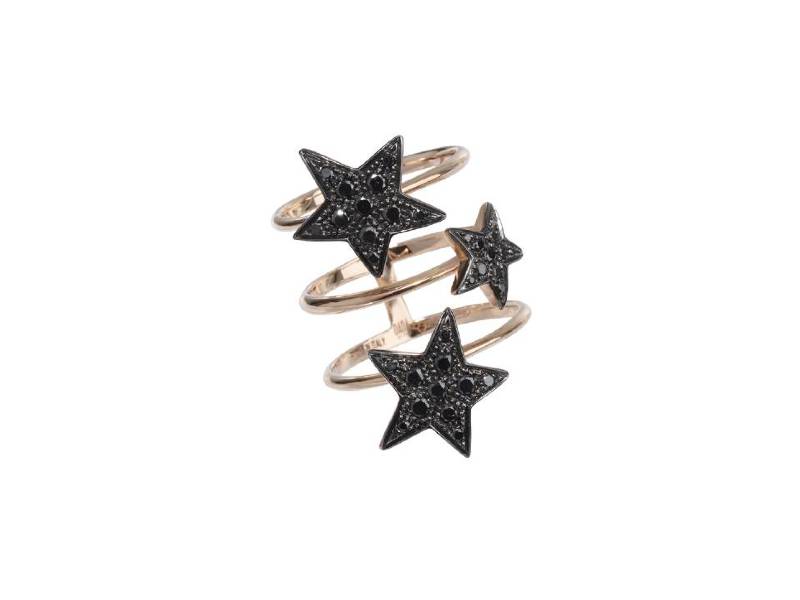 ROSE GOLD RING WITH  BLACK DIAMONDS DADA ARRIGONI SKU DET02ANRNDN